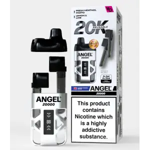 White Edition Angel 20000 Rechargeable Disposable Pod Kit